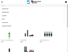 Tablet Screenshot of majorleaguevapers.com